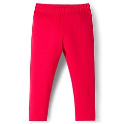 Babyhug Cotton Lycra Knit Full Length Leggings With Stripes & Cherry Print Pack Of 3 - Red & Navy Blue