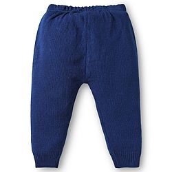 Babyhug Knitted Full Raglan Sleeves Pullover Sweater Set With Heart Design - Navy Blue