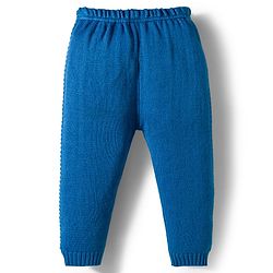 Babyhug Knit Full Sleeves Hooded Front Open Sweater Set with Stripes - Blue