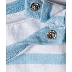 Babyhug Terry Knit Full Sleeves T-Shirt & Lounge Pant Set With Animal Print - Light Blue & Grey