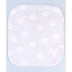 Babyhug Cotton Knit Wash Cloth with Bear Print Pack of 6 - Blue