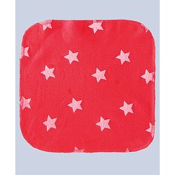 Babyhug Cotton Knit Wash Cloth with Stripes & Stars Print Pack of 6 - Navy Blue & Red