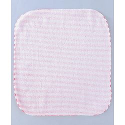 Babyhug Cotton Knit Wash Cloth with Stripes & Stars Print Pack of 6 - Navy Blue & Red