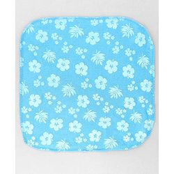 Babyhug Cotton Knit Wash Cloth with Polka Dots & Floral Print Pack of 6 - Pink White & Light Blue