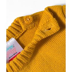Babyhug Disney Woven Full Sleeves Sweater Set With Lion King Graphics - Yellow