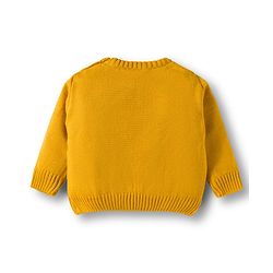 Babyhug Disney Woven Full Sleeves Sweater Set With Lion King Graphics - Yellow