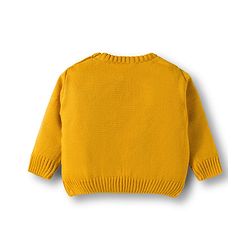 Babyhug Disney Woven Full Sleeves Sweater Set With Lion King Graphics - Yellow