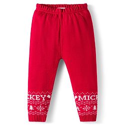 Babyhug Disney Woven Full Sleeves Sweater Set With Mickey Mouse Graphics & Cap - Red
