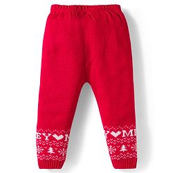 Babyhug Disney Woven Full Sleeves Sweater Set With Mickey Mouse Graphics & Cap - Red