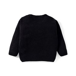 Babyhug Disney Woven Full Sleeves Sweater Set With Mickey Mouse Graphics & Cap - Navy Blue & Red