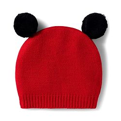 Babyhug Disney Woven Full Sleeves Sweater Set With Mickey Mouse Graphics & Cap - Navy Blue & Red