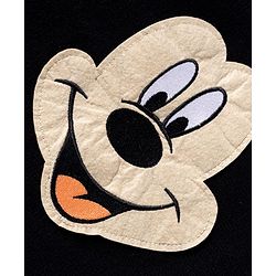 Babyhug Disney Woven Full Sleeves Sweater Set With Mickey Mouse Graphics & Cap - Navy Blue & Red