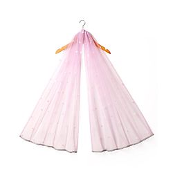 Babyhug Net Woven Ruffle Sleeve Choli Lehenga & Dupatta Set with Floral Sequenced Embroidery - Lavender