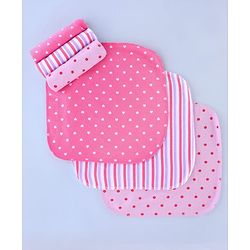 Babyhug Cotton Knit Hand & Face Towel Pack Of 6  L 23 x B 23 cm - Multicolour