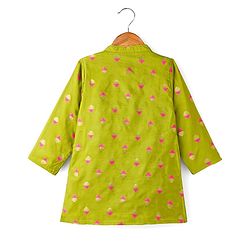 BABYHUG BOYS BROCADE KURTA DHOTI SET 18-24M GREEN