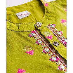 BABYHUG BOYS BROCADE KURTA DHOTI SET 18-24M GREEN