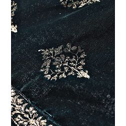 Babyhug Velvet Woven Full Sleeves Kurta Pyjama Set with Floral Embroidery - Dark Green