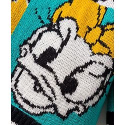 Babyhug Disney Woven Full Sleeves Pullover Sweater with Minnie & Friends Graphics - Multicolor