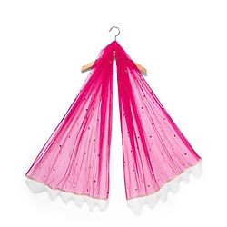 Babyhug Velvet Woven Half Sleeves Choli Lehenga Set with Dupatta & Embroidery - Dark Pink