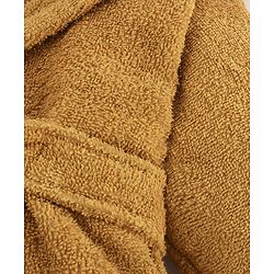 Babyhug Cotton Terry Woven Full Sleeves Hooded Bathrobe with Monkey Embroidery - Brown