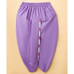 Babyhug Cotton Cambric Woven Full Sleeves Kurta Dhoti Set with Floral Print - White & Purple