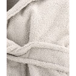 Babyhug Cotton Terry Woven Full Sleeves Hooded Bathrobe with Elephant Embroidery - Grey