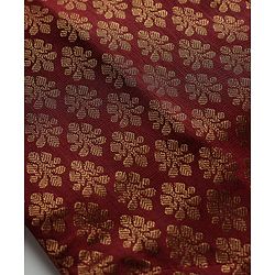 Babyhug Woven Full Sleeves Kurta Pyjama Set with Brocade Print Attached Jacket - Maroon & White
