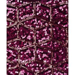 Babyhug Woven Sleeveless Embroidered Blouse With Glass Nylon Solid Saree - Wine