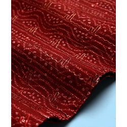 Babyhug Woven Full Sleeves Kurta Pajama Set with Embroidery & Sequin Detailing - Red