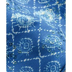 Babyhug Woven Full Sleeves Kurta Pajama Set with Embroidery & Sequin Detailing - Blue