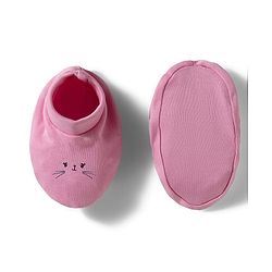 Babyhug 100% Cotton Knit Full Sleeves Bunny Embroidered Romper With Hairband & Booties - Pink
