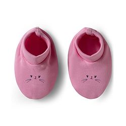 Babyhug 100% Cotton Knit Full Sleeves Bunny Embroidered Romper With Hairband & Booties - Pink