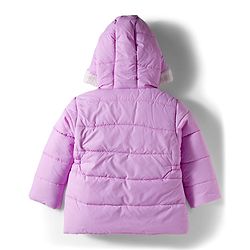 Babyhug Disney Woven Full Sleeves Hooded Padded Jacket with Marie Badge Detailing - Lavender