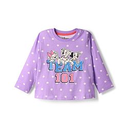 Babyhug Disney 100% Cotton Full Sleeves Round Neck Night Suit With 101 Dalmatians Graphics - Lavender