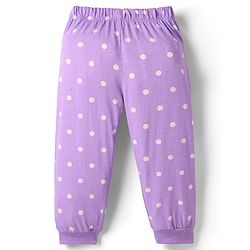 Babyhug Disney 100% Cotton Full Sleeves Round Neck Night Suit With 101 Dalmatians Graphics - Lavender