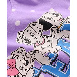 Babyhug Disney 100% Cotton Full Sleeves Round Neck Night Suit With 101 Dalmatians Graphics - Lavender