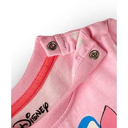 Babyhug Disney 100% Cotton Full Sleeves Round Neck Night Suit With 101 Dalmatians Graphics - Pink