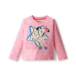 Babyhug Disney 100% Cotton Full Sleeves Round Neck Night Suit With 101 Dalmatians Graphics - Pink