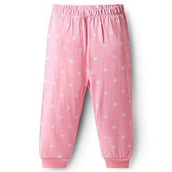 Babyhug Disney 100% Cotton Full Sleeves Round Neck Night Suit With 101 Dalmatians Graphics - Pink