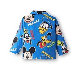 Babyhug Disney Single Jersey Knit Full Sleeves Co-ords Night Suit With Mickey & Friends Print - Blue