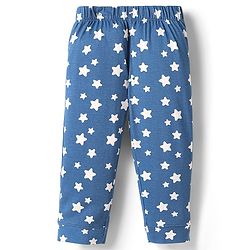 Babyhug Disney 100% Cotton Full Sleeves Front Open Co-Ords Night Suit With Mickey Mouse Graphics - Navy Blue