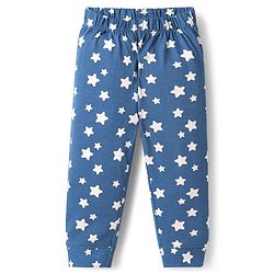 Babyhug Disney 100% Cotton Full Sleeves Front Open Co-Ords Night Suit With Mickey Mouse Graphics - Navy Blue