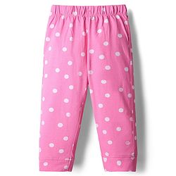 Babyhug Disney Single Jersey Knit Full Sleeves Front Open Night Suit with Minnie Mouse Graphics - Pink