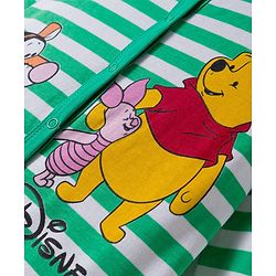 Babyhug Disney Interlock Knit Full Sleeves Footed Sleepsuit With Winnie & Friend Graphics Pack Of 2 - Green & White