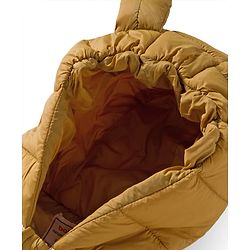 Babyhug Woven Full Sleeves Hooded Padded Jacket With Ear Applique - Beige