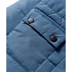 Babyhug Woven Full Sleeves Solid Hooded Padded Jacket - Blue