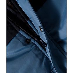 Babyhug Woven Full Sleeves Solid Hooded Padded Jacket - Blue