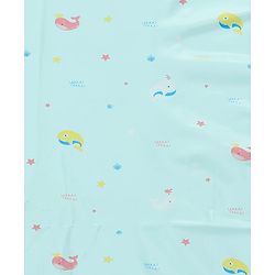 Babyhug Soft Plastic 100% Waterproof Bed Protector&Diaper Changing Sheet Dolphin Print Medium Size- Pack of 3| Easy to Clean| Travel Friendly
