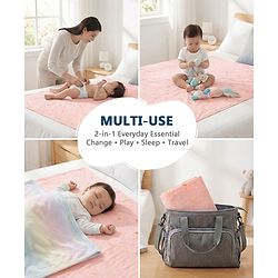 Babyhug Soft Plastic 100% Waterproof Bed Protector & Diaper Changing Sheet Dolphin Print - Extra Large Size - Pink| Easy to Clean| Travel Friendly