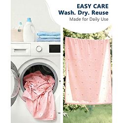 Babyhug Soft Plastic 100% Waterproof Bed Protector & Diaper Changing Sheet Dolphin Print - Extra Large Size - Pink| Easy to Clean| Travel Friendly